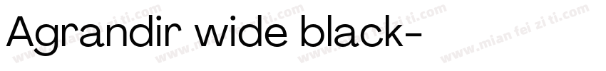 Agrandir wide black字体转换